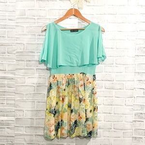 Beidifan Floral Aqua dress